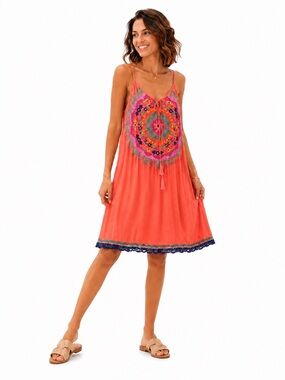Ruby Yaya Meadow Orange Dress